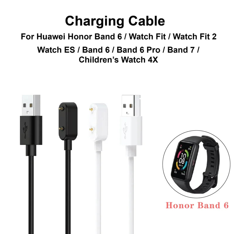 2-Pack USB Charger for Huawei Band 10/9/8/7/6 & Watch Fit Smartwatch Charger Oasis Select