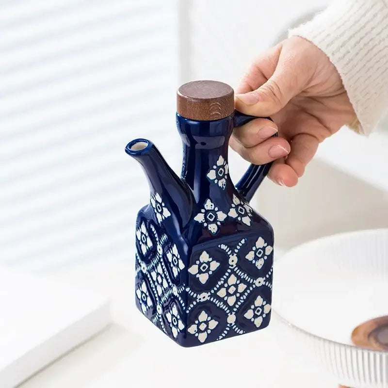 American Ceramic Oil Pot Commercial Oil Bottle Household Kitchen Seasoning Bottle Oasis Select