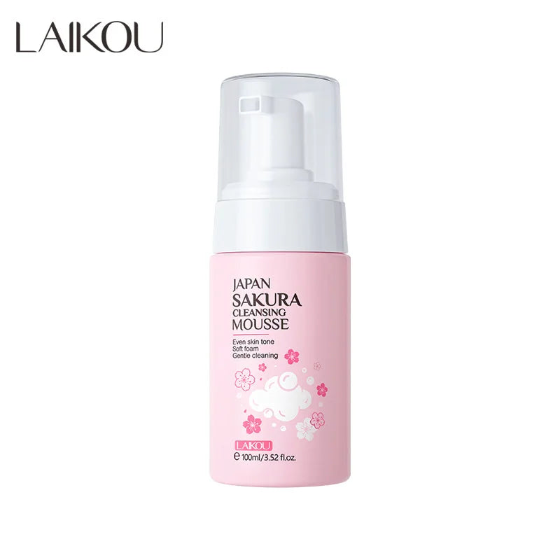 LAIKOU Sakura Cleansing Mousse – Pore Minimizing Facial Cleanser Foaming Facial Cleanser Oasis Select 100ml