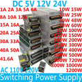 Switching Power Supply AC 110V 220V To DC 12 Volt 5V 24V 5A 10A 15A 20A 25A 30A 50A 500W 600W Led Strip Lights Transformers SMPS Oasis Select AC 110V 220V 12V2A 25W