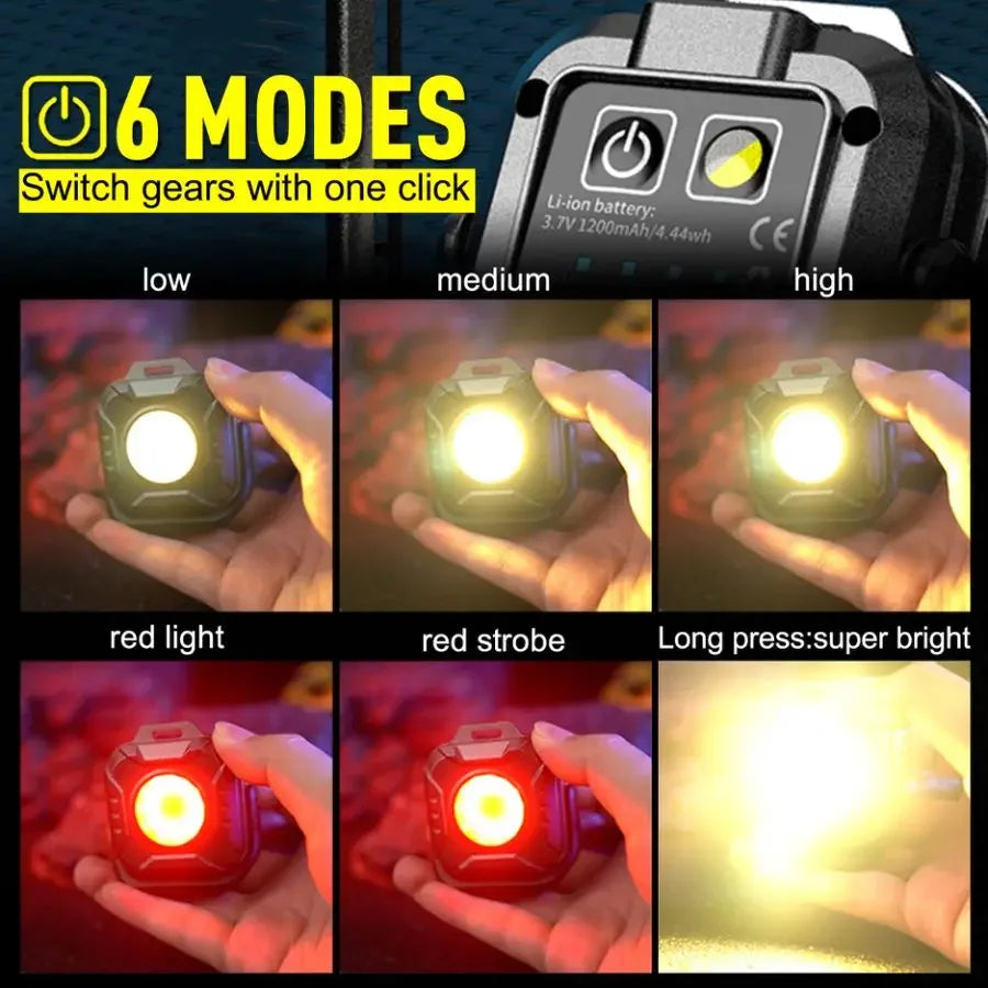 Portable COB LED Work Light Portable Flashlight USB Rechargeable Work Lamp Torch Mini Keychain Flashlights Camping Lights Oasis Select