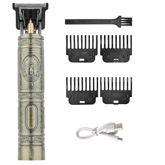 Vintage Cordless Hair Clippers For Men Electric Beard Trimmer Shaver Zero Gapped Hair Clippers Cutting Grooming Kit/Accessories Oasis Select 060-BronzeBuddha