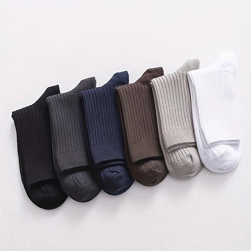 Men's Socks 5-Pair Set - Breathable and Soft, Suitable for All Seasons, Suitable for Casual Sports, Business Dress Oasis Select