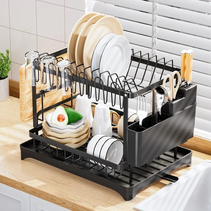 Bowl rack, kitchen rack, countertop, bowl and chopsticks drain basket, pink bowl rack, drain storage rack. Oasis Select