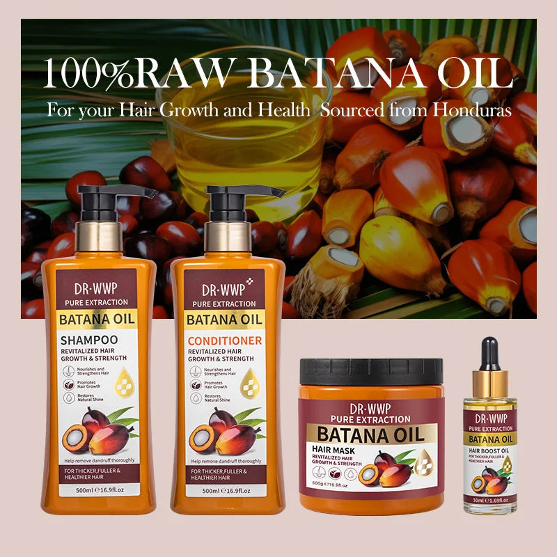 500ml Batana Oil Shampoo and Conditioner Set for Hydrating Care, Softening Hair, and Improving Dryness and Frizz Oasis Select