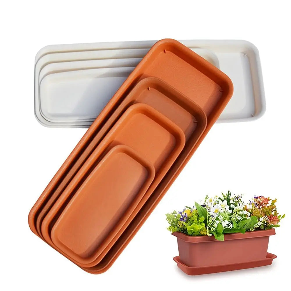 1Pcs Plastic Rectangle Tray Plant Saucer Drip Trays Saucers Indoor Outdoor Flower Pot Oasis Select