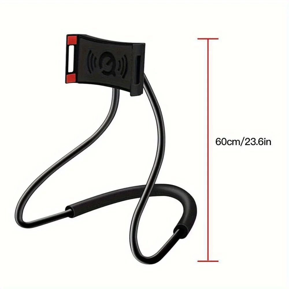 1PC Flexible Hands-free Phone Holder, Lazy Necklace Bracket for Bed, 360° Rotatable Cellphone Stand for iPhone Samsung Xiaomi Oasis Select