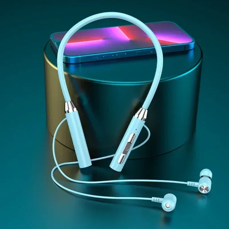 Original K58 Bluetooth headset neckband sports Bluetooth 5.3 headset with microphone apply to smartphones Oasis Select blue