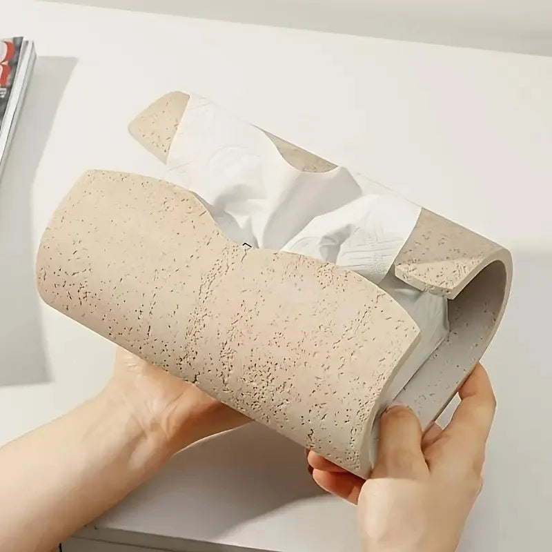 Resin Stone Pattern Tissue Box – Decorative Home & Bathroom