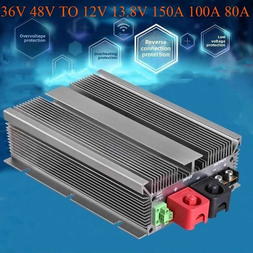 36V 48V TO 12V 13.8V 150A 100A 80A Golf Cart Voltage Reducer DC Buck Converter Step Down Converter With ACC CE Waterproof RoHS Oasis Select