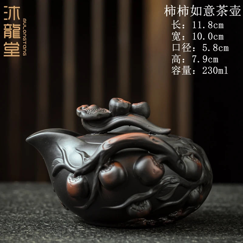 A Large-capacity Non-scalding Hand-held Ceramic Single Teapot for Brewing Tea in A Purple Clay Teapot Oasis Select G