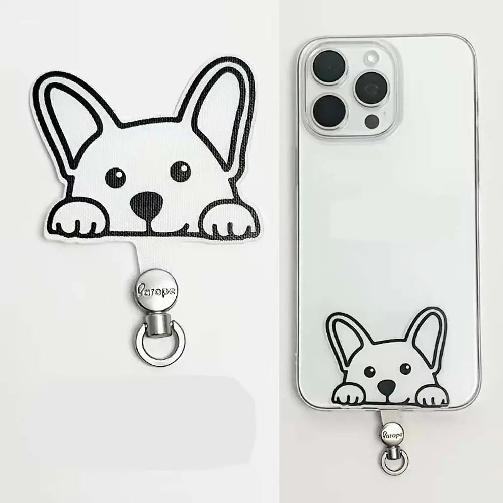 Cartoon Panda Phone Tether Tab Safety Connecter 360 Rotatable Mobile Phone Gasket Detachable Metal Ring Cellphone Lanyard Patch Oasis Select