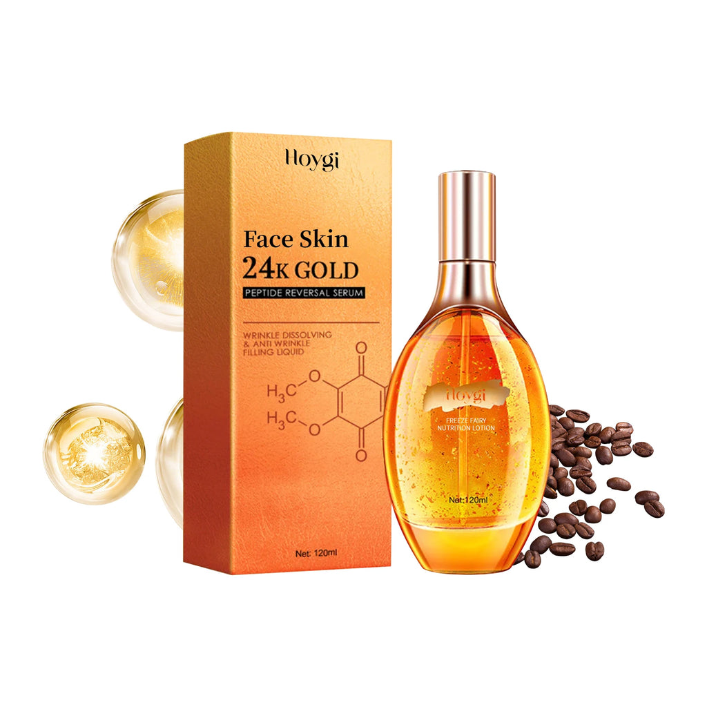 24K Gold Peptide Face Serum – Anti-Aging, Firming & Brightening Gold Peptide Face Serum Oasis Select 120ml Boxed