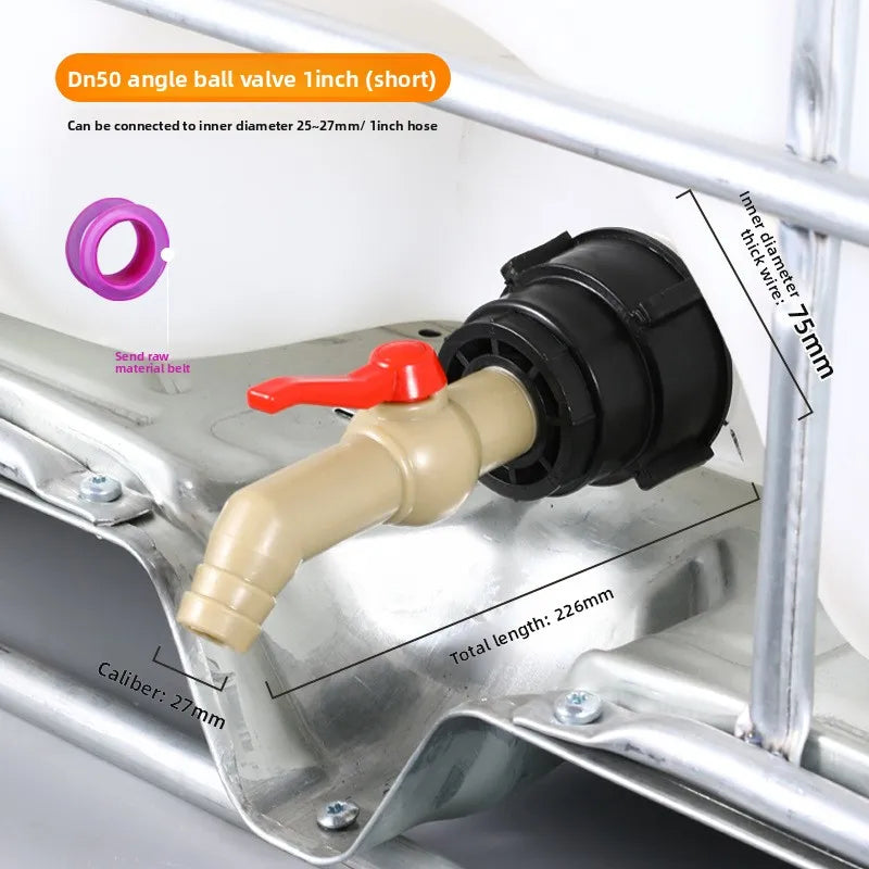 S60x6 Coarse Thread IBC Water Tank Adapter 1/2" 3/4" 1" Garden Hose Pipe Fittings Drain Connector Oasis Select C