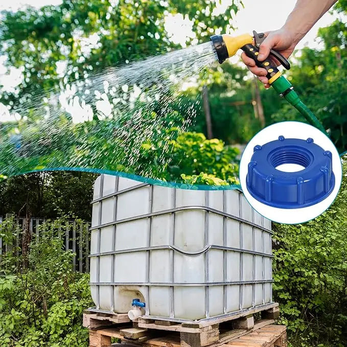 1Pc Durable IBC Tank Adapter - S60x6 Coarse Threaded Cap (60mm Female Thread) to 1/2", 3/4", 1" Connector Oasis Select