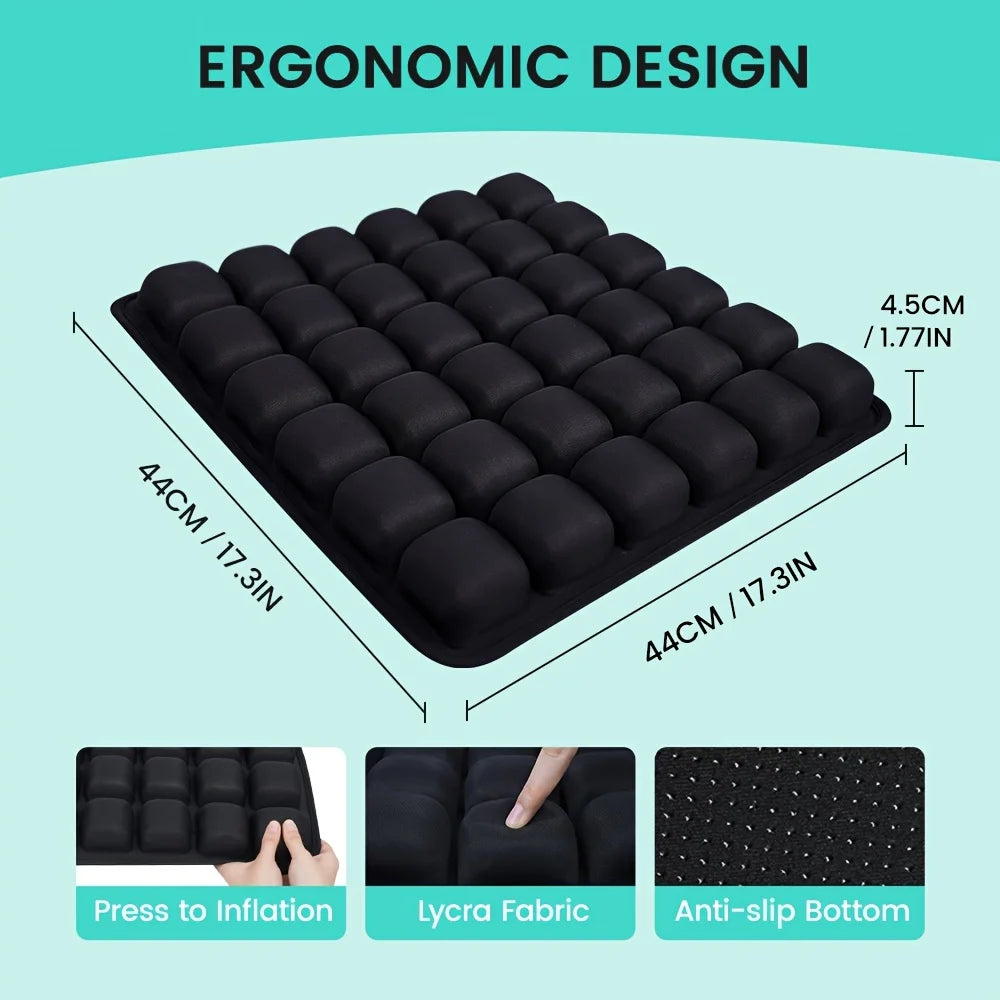 3D Air Cushion for Office Chair Car Seat Air Seat Cushion Back Cushion for Relieving Back Sciatica Tailbone Pain Seat Pad Oasis Select