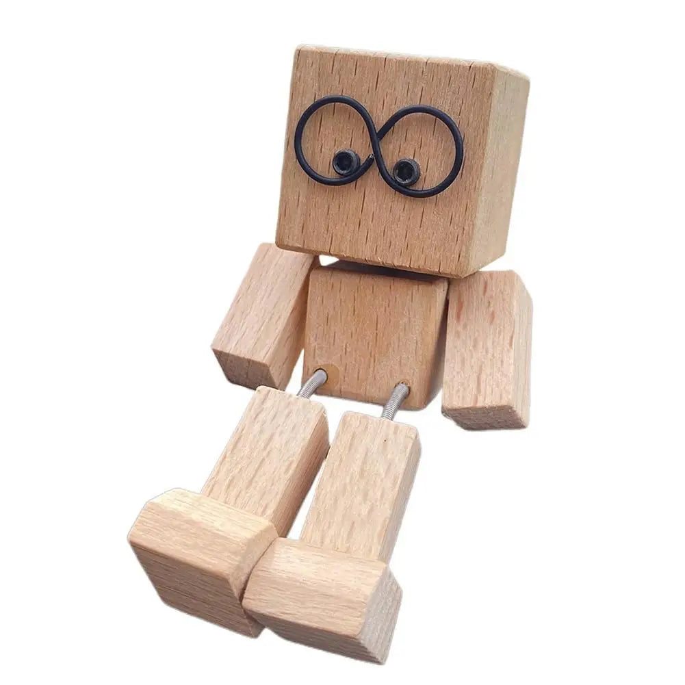 Wooden Leg-Shaking Car Dashboard Figurine & Aromatherapy Decor