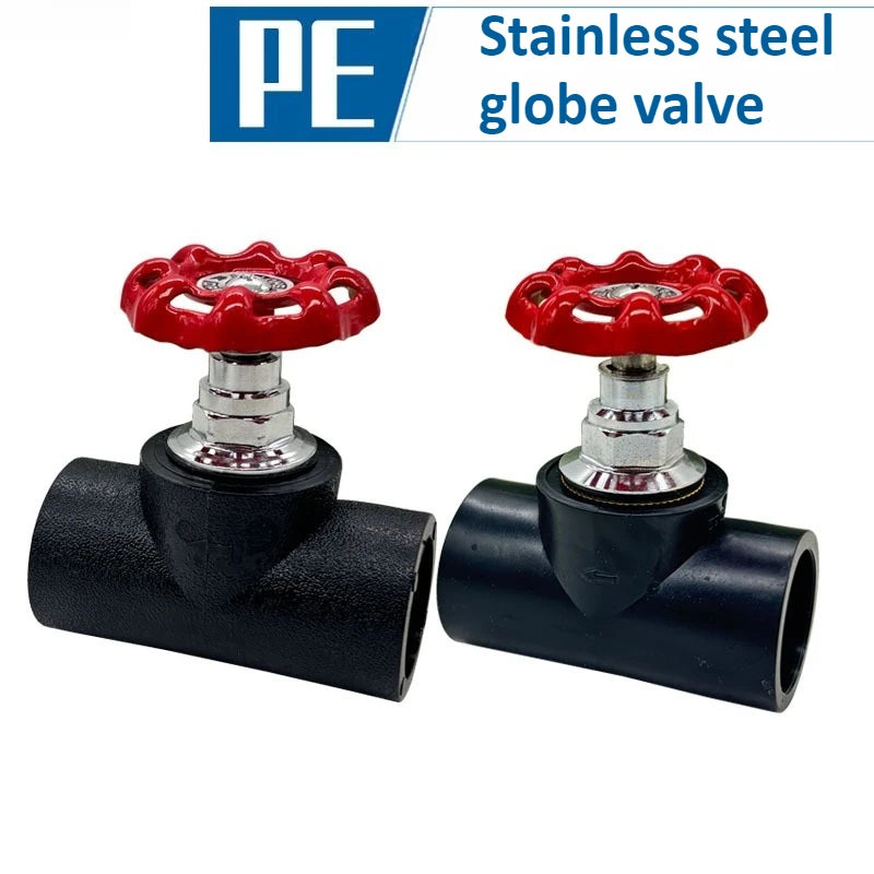 Stainless Steel PE Globe Valve Dn20 To Dn63 Clamp Spring Valve Core Water Pipe Handwheel Gate Switch Hot Melt Pipe Accessories Oasis Select