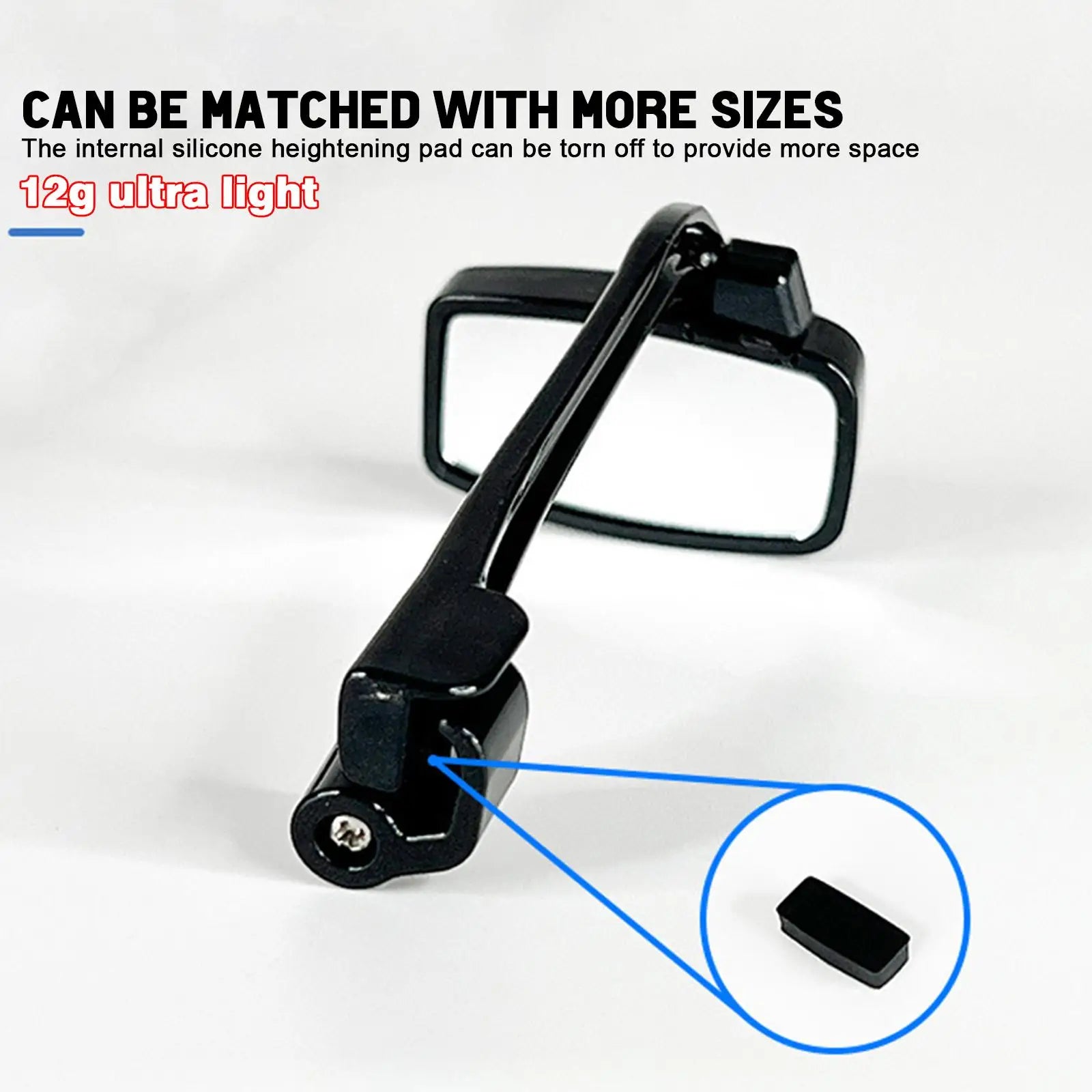 Bike Bicycle Cycling Riding Glasses Rear View Mirror 360 Rearview Adjustment Rear View Eyeglass Mount Helmet Oasis Select