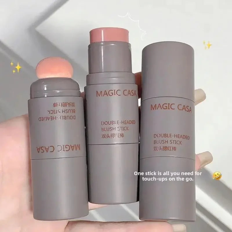 MAGIC CASA Double-Ended Cream Blush Stick – Natural Matte Glow