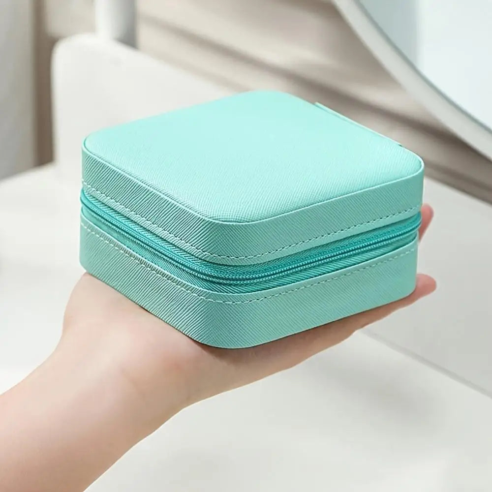 Mini Jewellery Box, Jewellery Organiser for Travel, Portable Jewellery Organiser, Storage Container for Earrings Necklaces Oasis Select