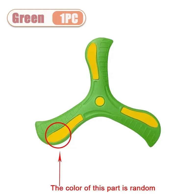 1-20PCS Tri-Blade Boomerang for Kids Outdoor Toys Safe Durable Flying Disc Family Fun Sport Game Parent-Child Interaction Oasis Select Green-1PC
