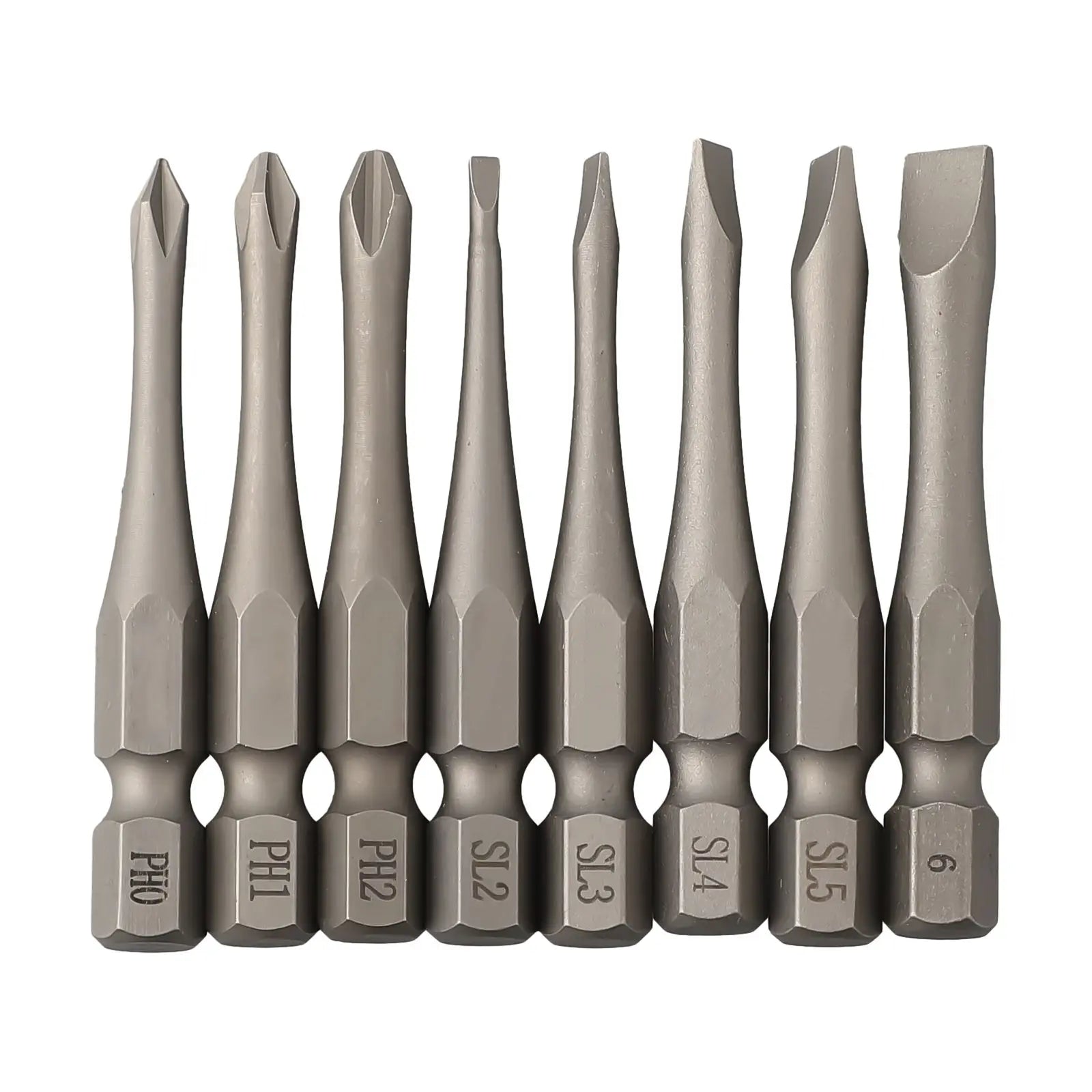 50mm Hex Screwdriver Bits Set – PH1 PH2 PH3 & Slotted SL3–SL6 Screwdriver Bit Set Oasis Select