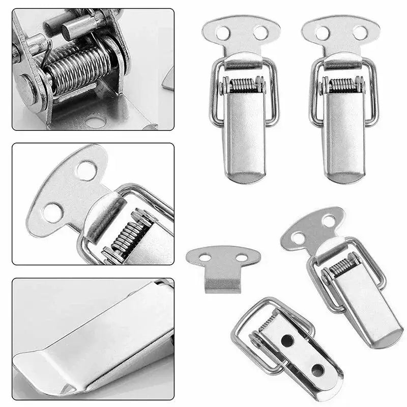 6-Pack Spring-Loaded Toggle Latch – Cabinet Box Lock Nickel