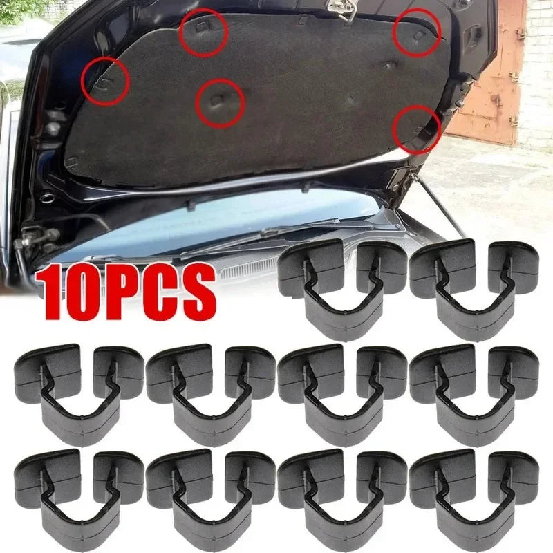 10/20/30/40/50/60pcs Vehicles Clips Retainer Spare Strong Easy Installation Fitment Heat-Resistant Hood Insulation Pad Ample Oasis Select