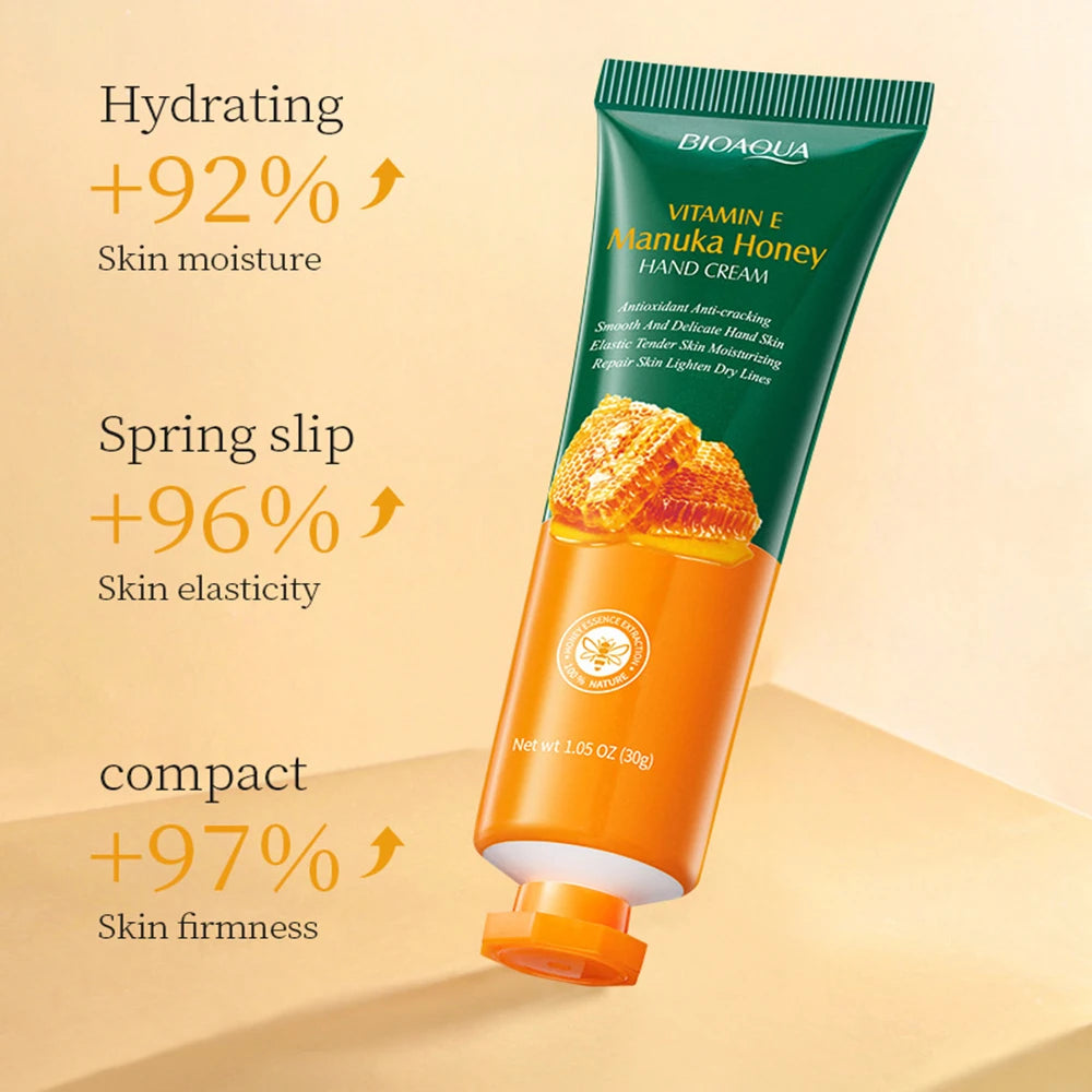 Honey and Vitamin E Hand Cream Moisturizing Lotion, enriched with glycerin, deeply hydrates and repairs dry, cracked hands Oasis Select