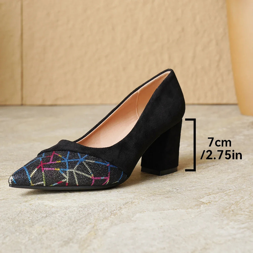 Jolie Women's High Heels - 3-inch Elegant Fashion Closed-Toe Casual Business Shoes for Parties, Work, Banquets, and Holidays Oasis Select