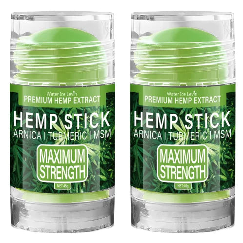 Premium Hemp Stick with Arnica & Turmeric - Maximum Strength Moisturizing Stick for Skin & Joint Care Oasis Select dark green 45g