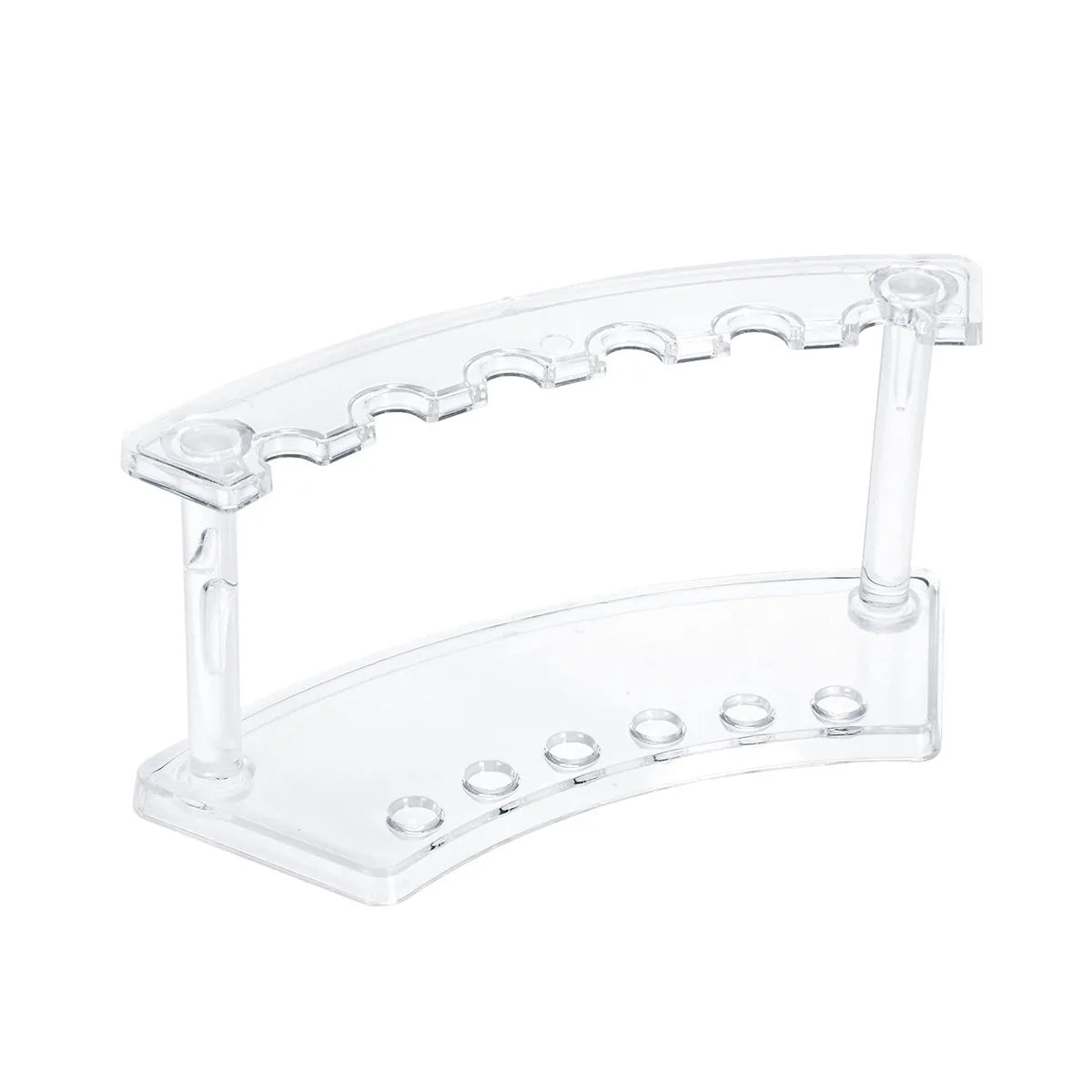 1pc,Vertical 6-slot pen holder, transparent plastic display stand, pencil holder, eyebrow pencil holder, makeup brush holder Oasis Select Clear