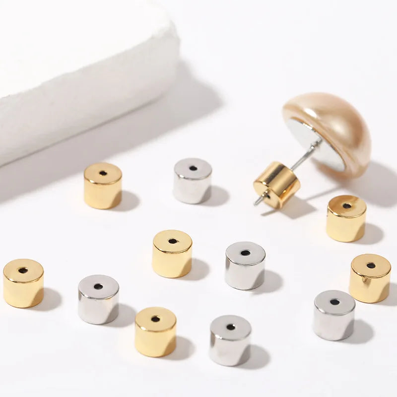 10pcs 18K Gold Earring Lifter Backs Replacements Hypoallergenic Secure Ear Locking for Studs Posts Heavy Droopy Jewelry Making Oasis Select