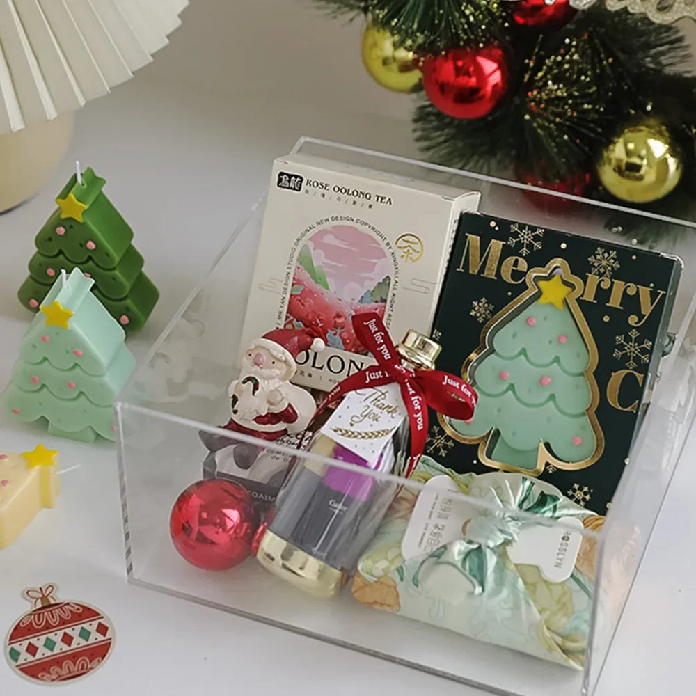 Christmas Scented Candle with Box Mini Christmas Tree Shape Fragrance Candle Home Decor Candle Gift for Friends Women Souvenir Oasis Select