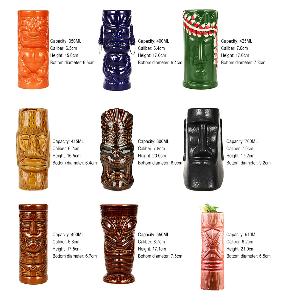 Hawaiian Tiki Ceramic Mug | Cocktail & Bar Drinkware
