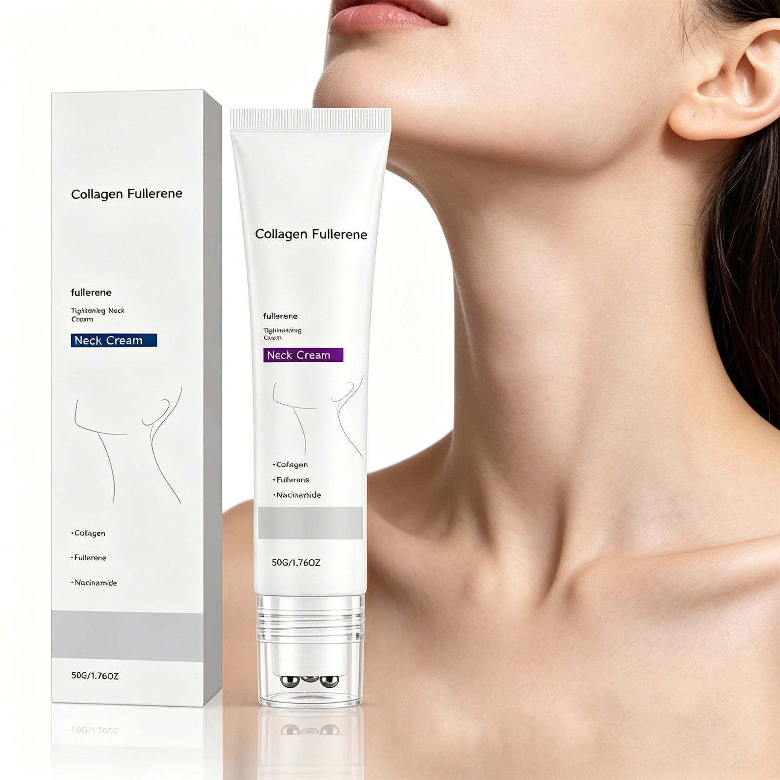1/2/3/4Pc Collagen Elastic Firming Neck Cream,Moisturizing Massage Rejuvenate Cream,Reduce Neck Lines Tightening Smooth Skincare Oasis Select