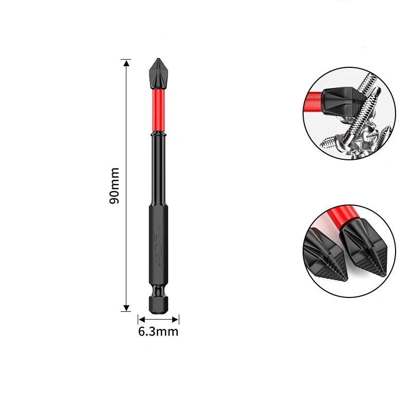 1Pcs Anti Slip And Impact Resistant Tungsten steel Screwdriver Bit Phillips Screwdriver Bit Magnetic Electric Drill Bit Stro Oasis Select 90mm