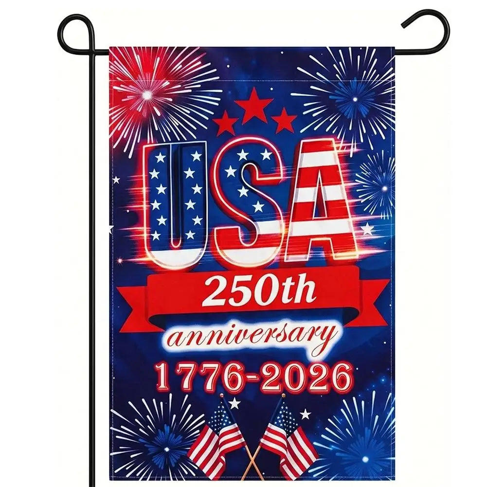 250th USA Anniversary Garden Flag 1776–2026 | July 4th Decor