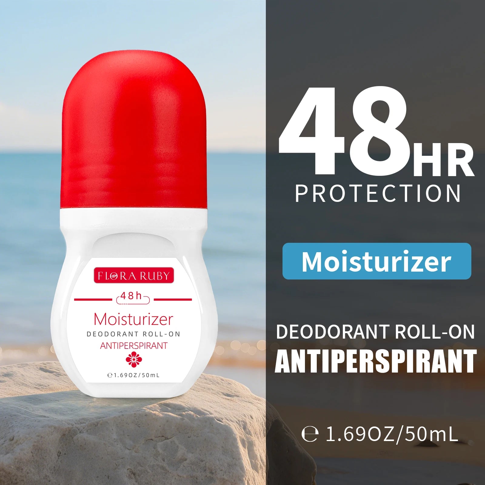 48 Hours Of Lingering fragrance Underarm 50ml/1.69fl.oz Antiperspirant Deodorant Roll On For Women Men,, Whole body application Oasis Select Moisturizer