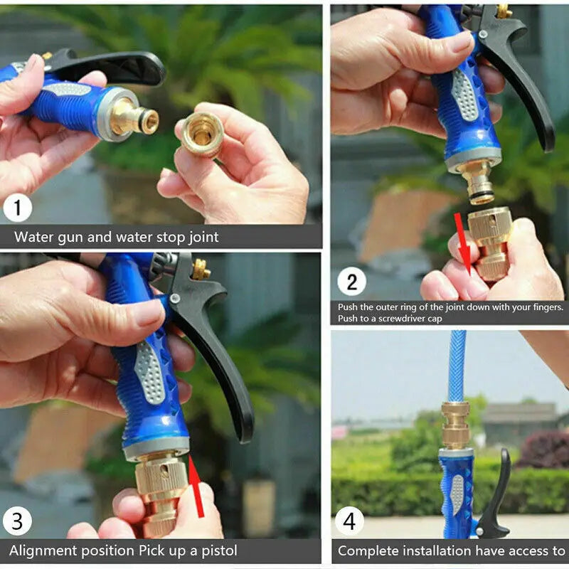 Brass-Coated Hose Adapter, 1/2" Quick Connect Swivel Connector Garden Hose Coupling Systems for Watering Irrigation Oasis Select