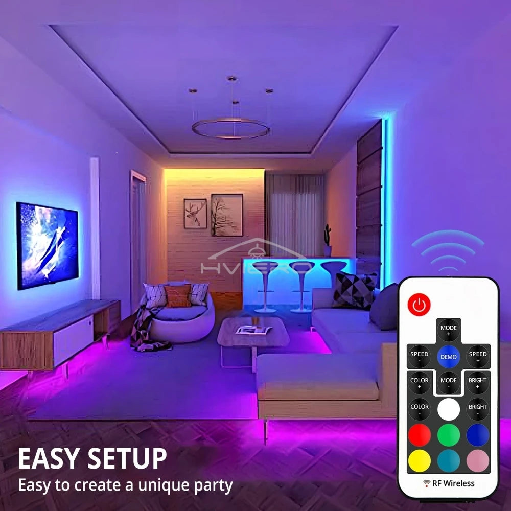 RGB LED Strip Lights SMD 5050 5M/10M DC 12V Color Changing Remote