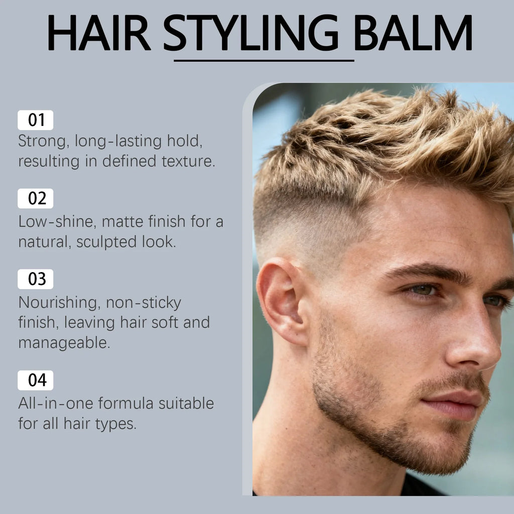 HOEGOA Hair Style Balm Nourish Scalp Stay Fluffy Improve Quality Easy Maintain Lasting Fragrance Eliminate Frizz Hair Care Balm Oasis Select