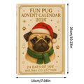 2025 Pug Advent Calendar 24 Days Christmas Countdown with Cute Dog Ornaments Holiday Gift for Dog Lovers Oasis Select Multicolor M