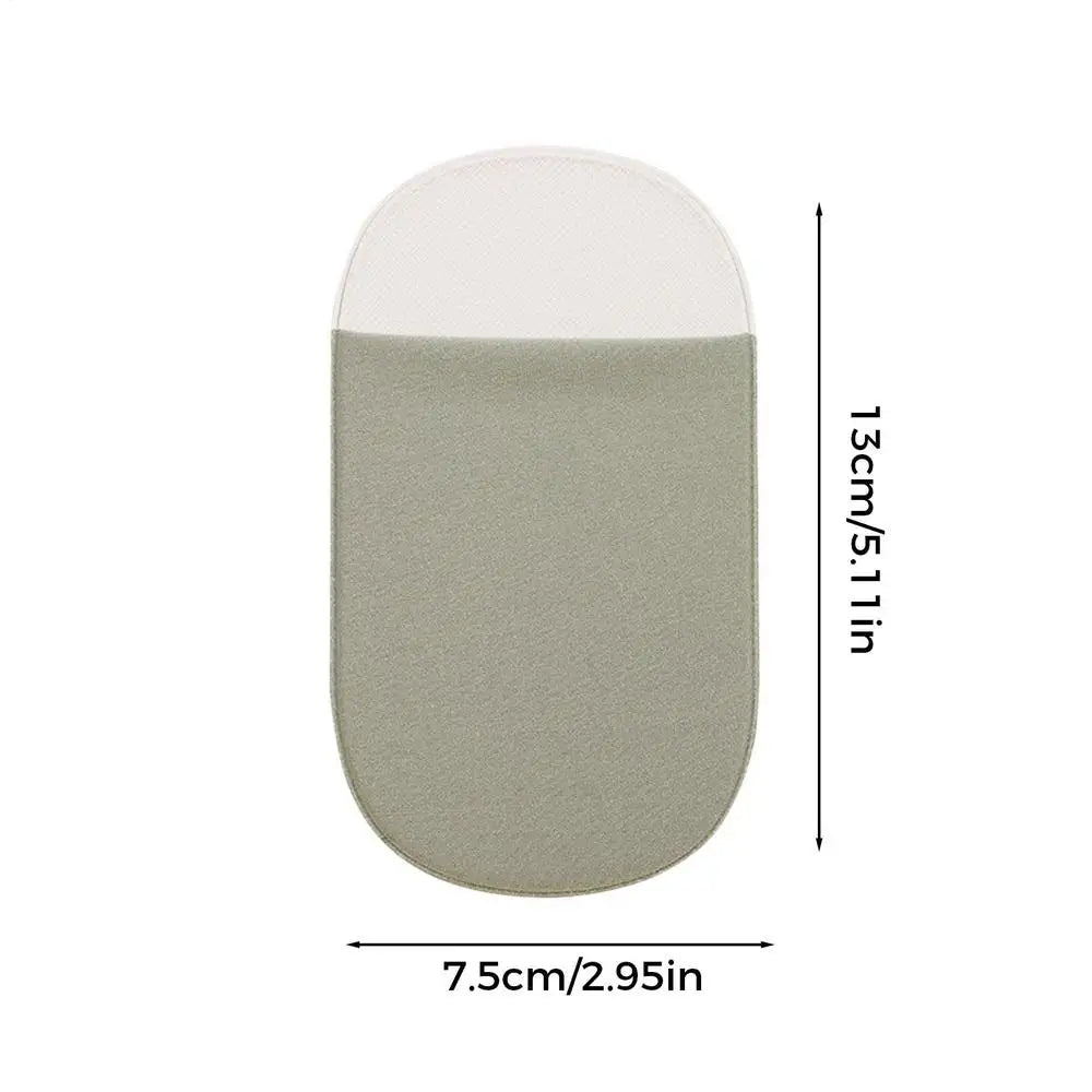 Adhesive Back Storage Bag For I-Pad Laptop Reusable Reposition Cable/MousePowerbank Pouch Tablet Accessories Holder Oasis Select Silver