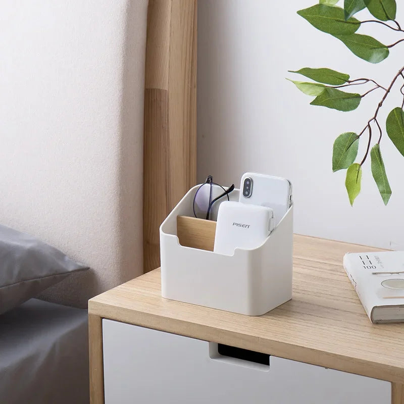 Plastic Desktop Storage Box for Remote Controls Tissues Cosmetics Office Supplies Living Room Organization Oasis Select