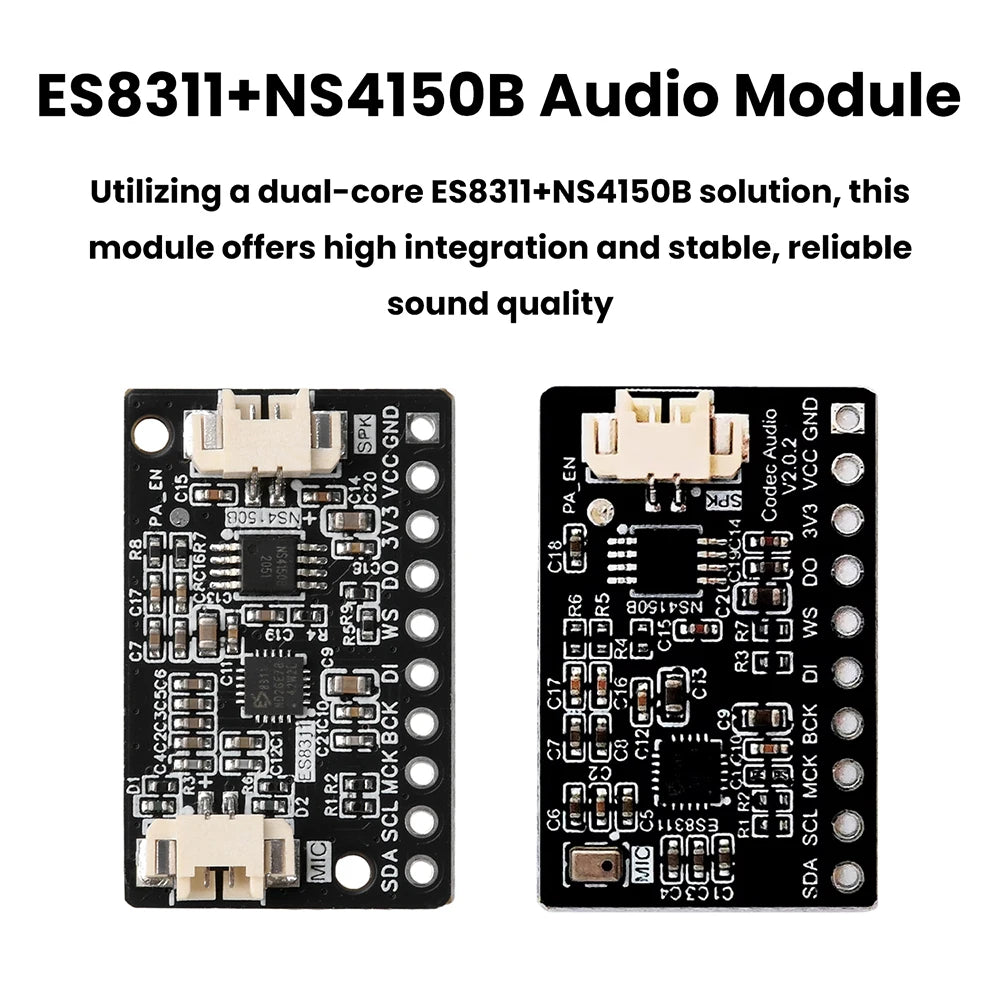 ES8311+NS4150B Audio Module Digital Amplifier with Built-in Mic Compact Design Compatible ESP32-C3/S3 Development Boards Oasis Select