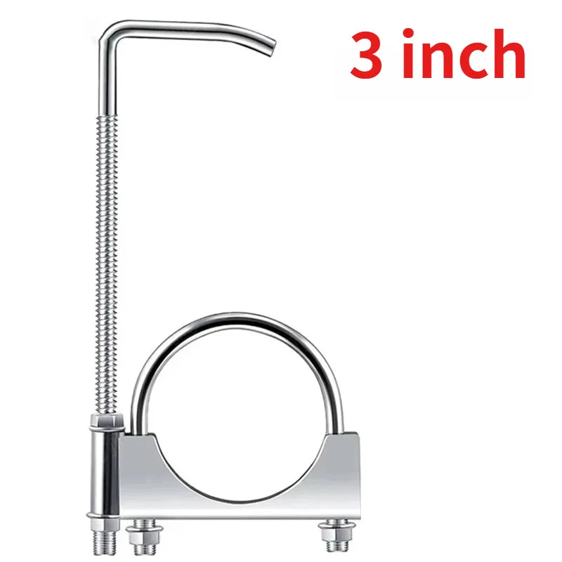 Automobile Exhaust Clamp Hook 2.5Inch Exhaust Clamp With Hanger Exhaust Clamp Clamp With Hanger Rear Muffler Hanger Car Tool Oasis Select 3inch