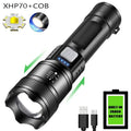 Powerful P70 Led Flashlights 5000LM Ultra Bright Tactical Light Emergency Spotlights Telescopic Zoom Light Built-in Battery Oasis Select ML2219 P70
