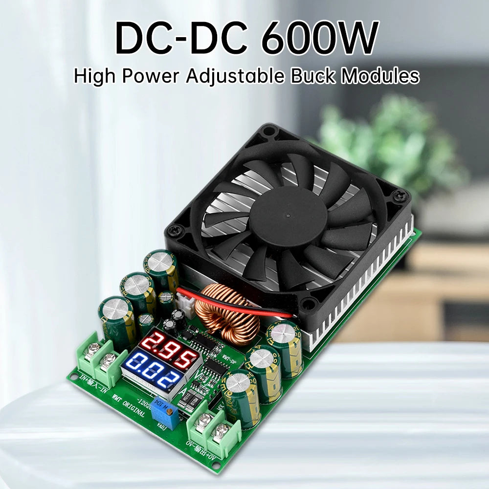600W 30A DC-DC Step Down Module CV CC Adjustable Buck Converter 120V 100V 96V 84V Display Solar LED Driver Power Supply Oasis Select